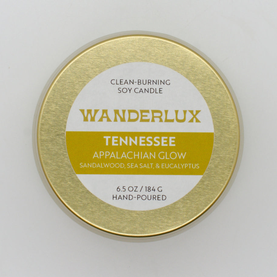 Wanderlux Tennessee Appalachian Glow 6.5 Ounce Soy Candle