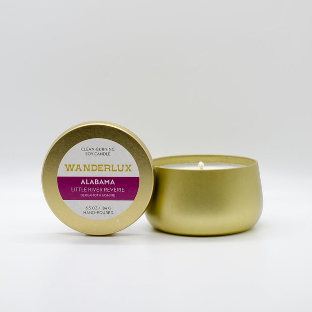 Wanderlux Alabama Little River Reverie 6.5 Ounce Soy Candle