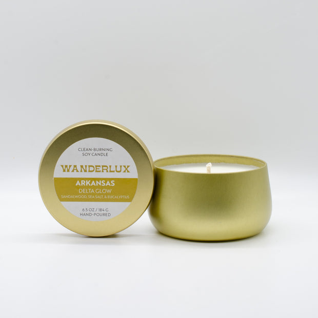 Wanderlux Arkansas Delta Glow 6.5 Ounce Soy Candle