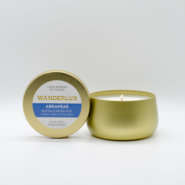 Wanderlux Arkansas Buffalo River Mist 6.5 Ounce Soy Candle