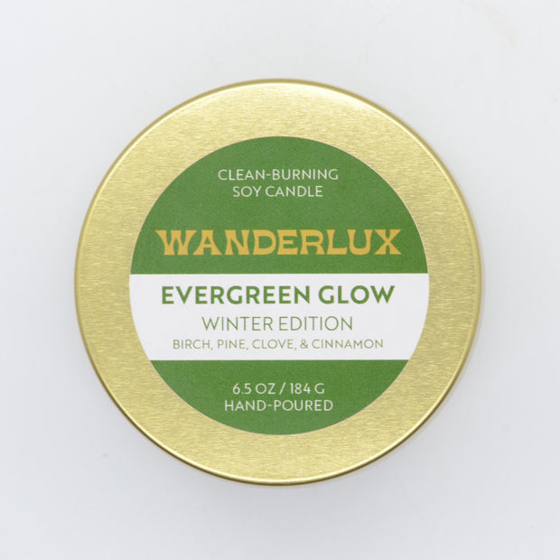 Wanderlux Winter Edition - Evergreen Glow - 6.5 Ounce Soy Candle