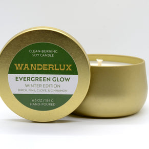 Wanderlux Winter Edition - Evergreen Glow - 6.5 Ounce Soy Candle