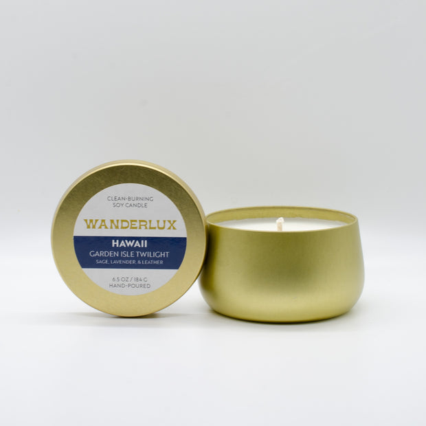 Wanderlux Hawaii Garden Isle Twilight 6.5 Ounce Soy Candle