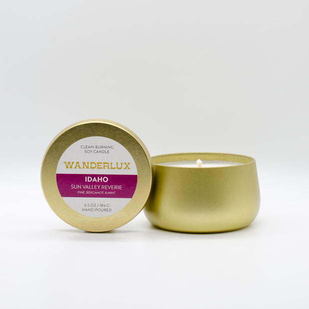 Wanderlux Idaho Sun Valley Reverie 6.5 Ounce Soy Candle
