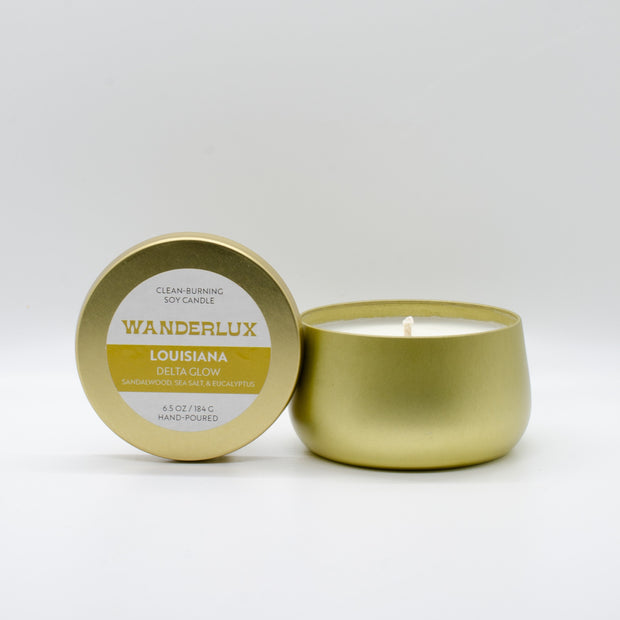 Wanderlux Louisiana Delta Glow 6.5 Ounce Soy Candle