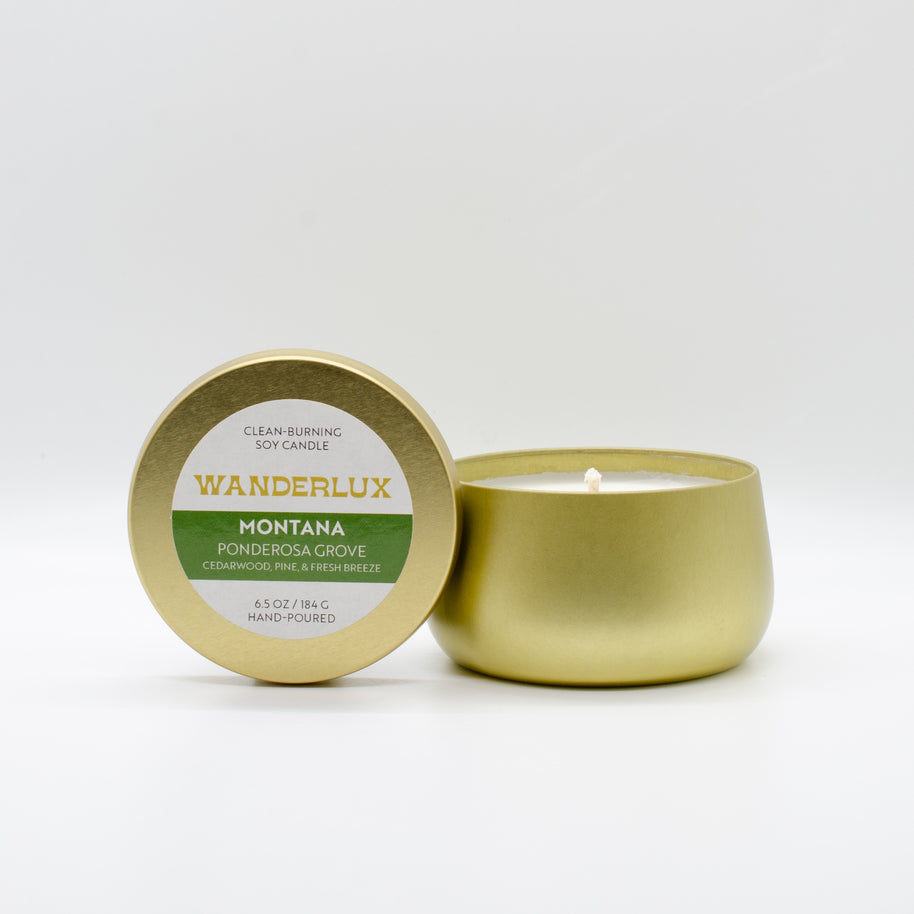 Wanderlux Montana Ponderosa Grove 6.5 Ounce Soy Candle