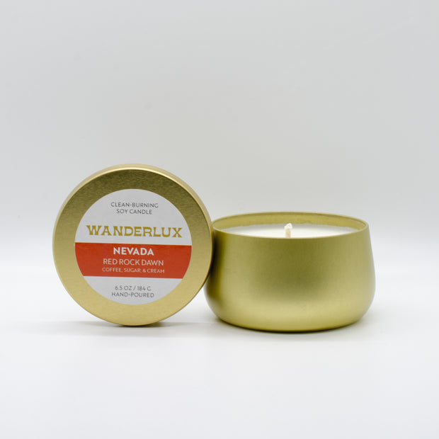Wanderlux Nevada Red Rock Dawn 6.5 Ounce Soy Candle