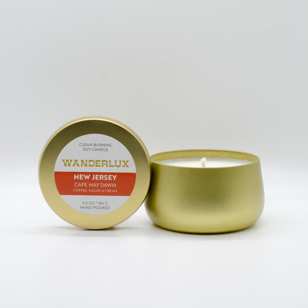 Wanderlux New Jersey Cape May Dawn 6.5 Ounce Soy Candle