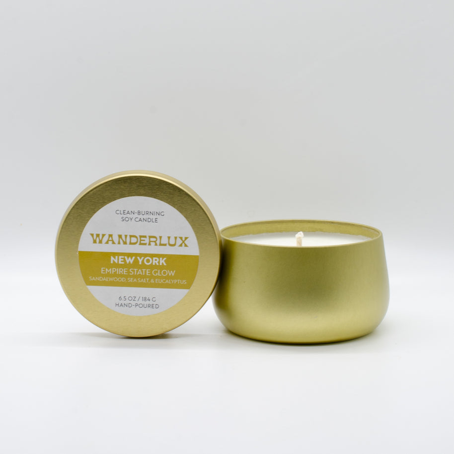Wanderlux New York Empire State Glow 6.5 Ounce Soy Candle