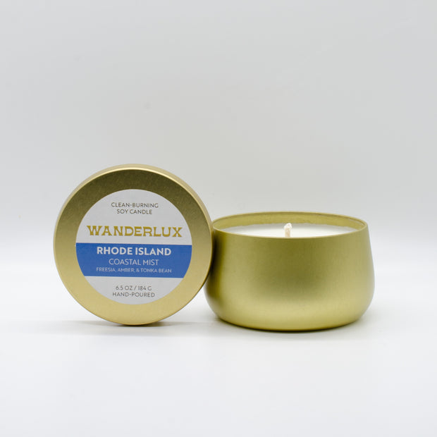 Wanderlux Rhode Island Coastal Mist 6.5 Ounce Soy Candle