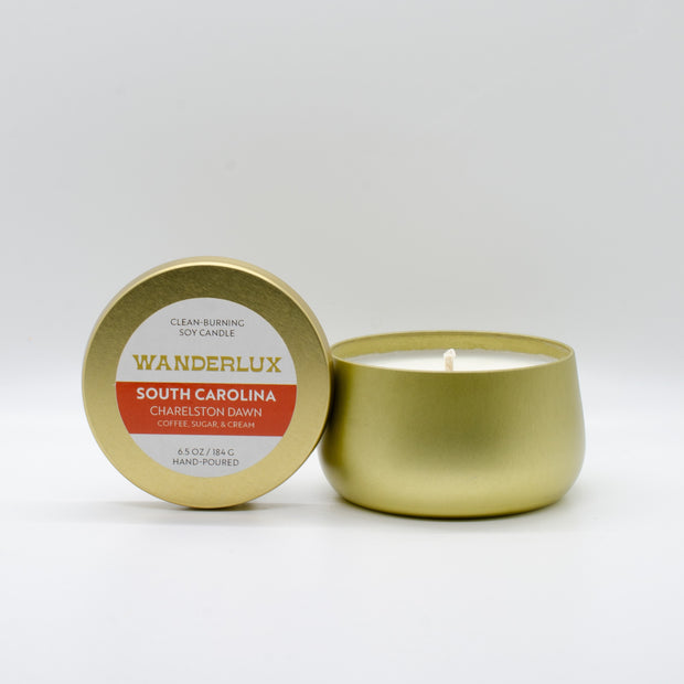 Wanderlux South Carolina Charelston Dawn 6.5 Ounce Soy Candle
