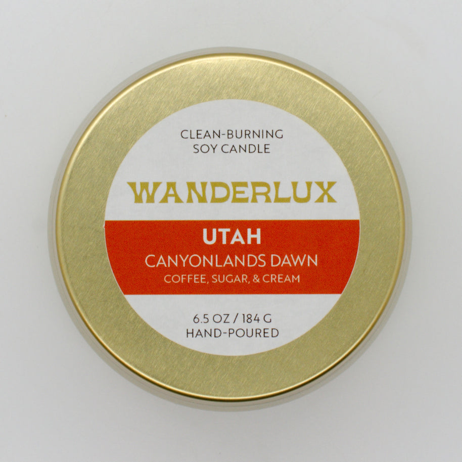 Wanderlux Utah Canyonlands Dawn 6.5 Ounce Soy Candle