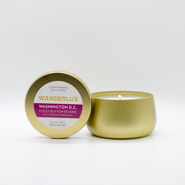 Wanderlux Washington D.C. Foggy Bottom Reverie 6.5 Ounce Soy Candle