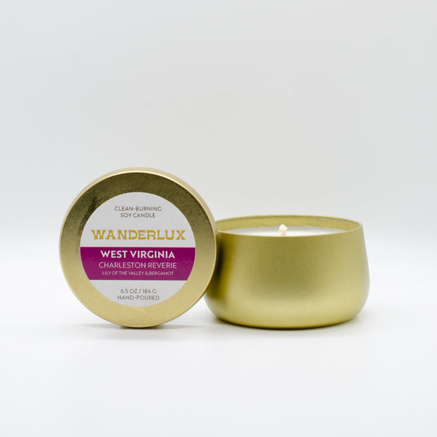 Wanderlux West Virginia Charleston Reverie 6.5 Ounce Soy Candle